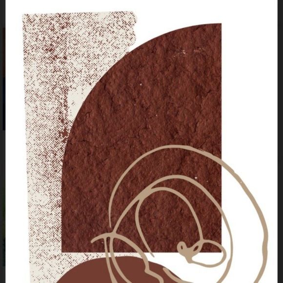 Modern minimalist boho abstract wall art print - Picture 2 of 2